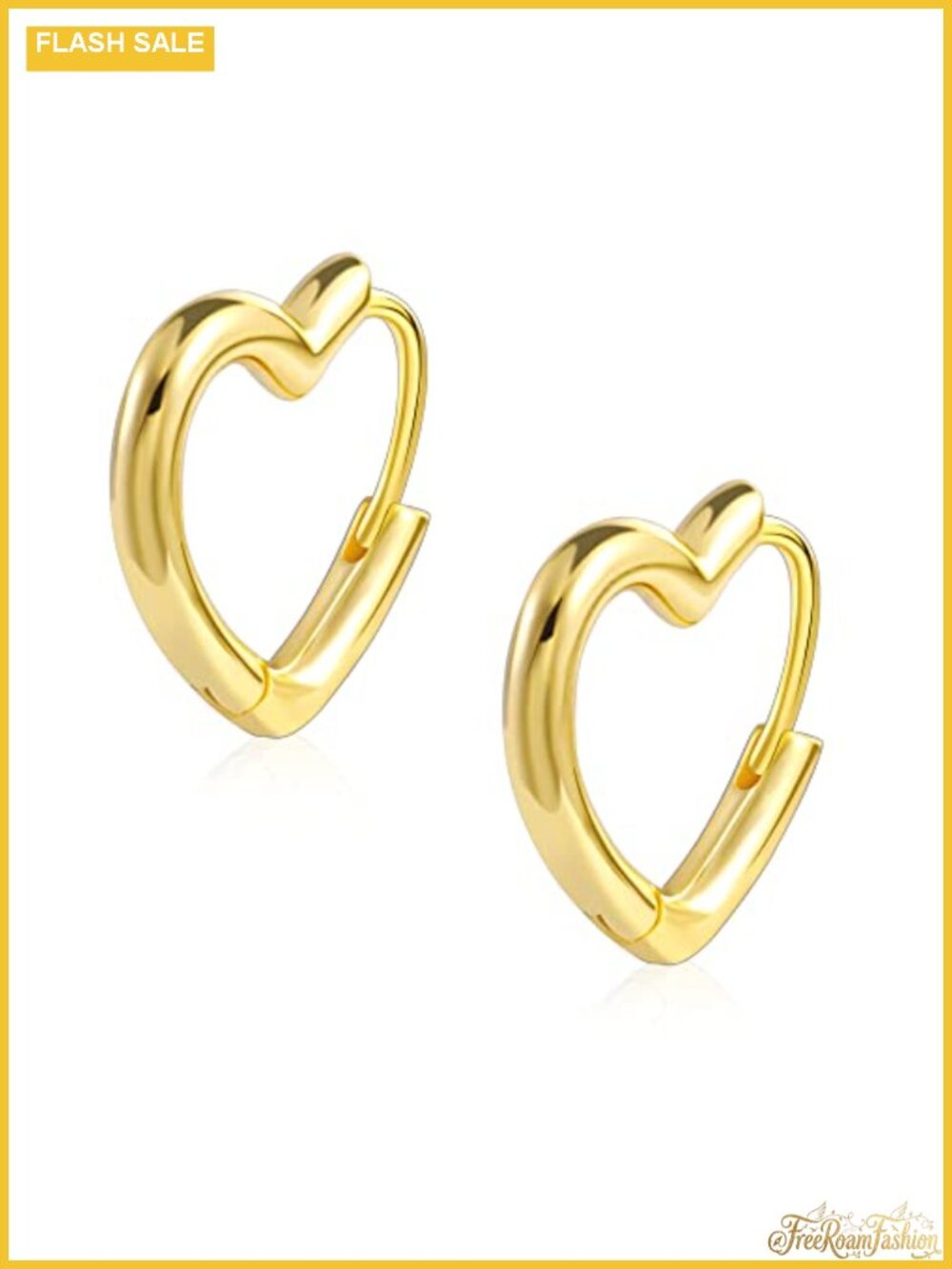 Hypoallergenic Silver Heart Hoop Earrings for Women